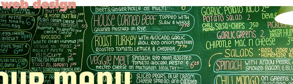 photo of chalkboard menu from the restaurant the Brass Buckle